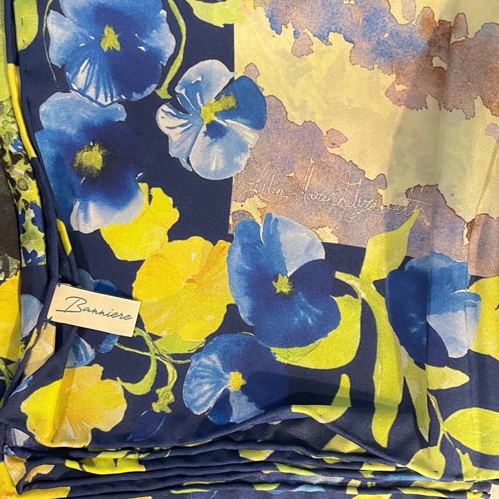 Bunny Mellon Oak Spring Floral Scarf by Banniere